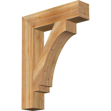 Imperial Block Rough Sawn Bracket, Western Red Cedar, 6W X 28D X 36H